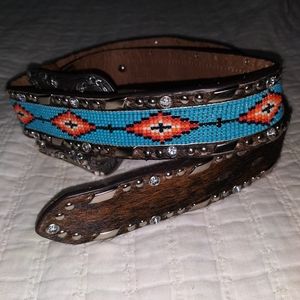 Ariat Woman's Aztec Bead Belt